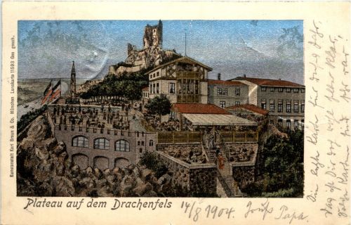 Plateau auf dem Drachenfels - Verlag Karl Braun