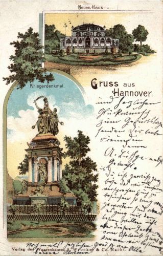 Gruss aus Hannover - Litho