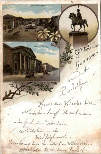 Gruss aus Hannover - Litho