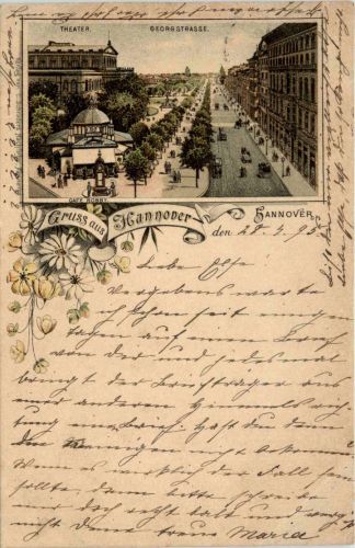 Gruss aus Hannover - Litho 1895