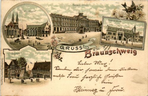 Gruss aus Braunschweig - Litho 1897