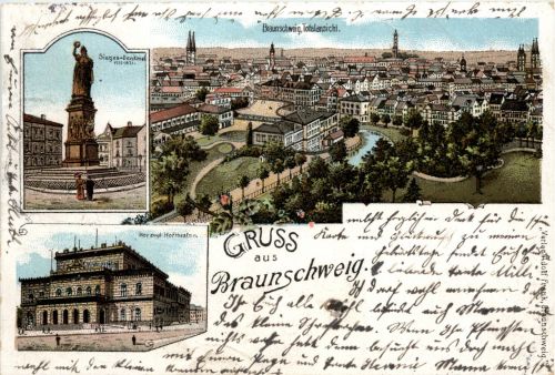 Gruss aus Braunschweig - Litho