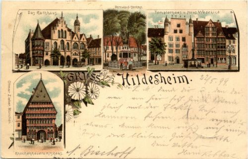 Gruss aus Hildesheim - Litho