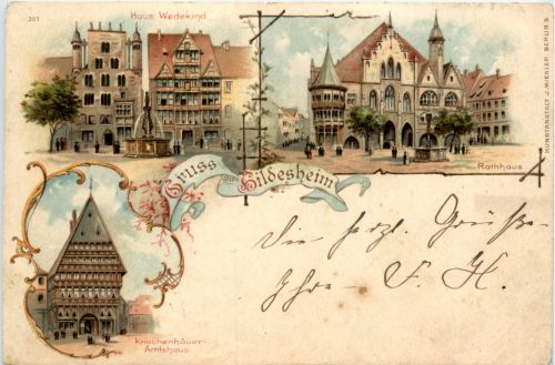 Gruss aus Hildesheim - Litho