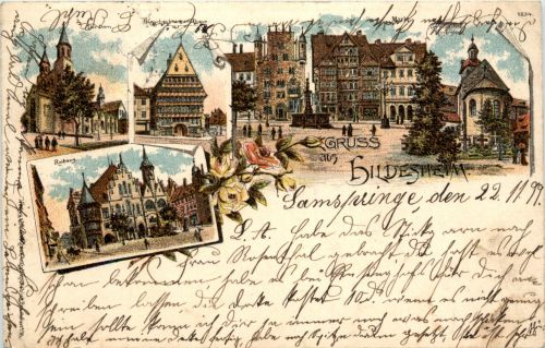 Gruss aus Hildesheim - Litho