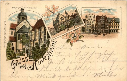 Gruss aus Hildesheim - Litho