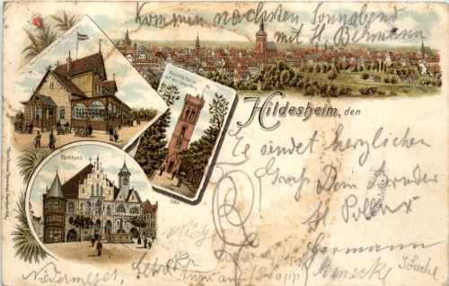 Gruss aus Hildesheim - Litho