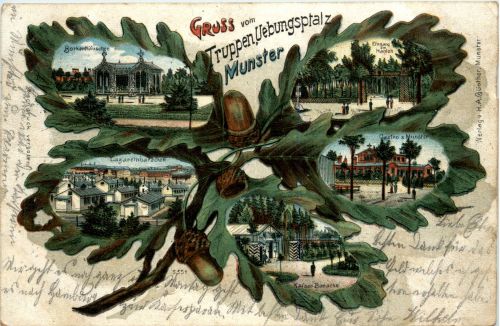 Gruss vom Truppenübungsplatz Munster - Litho