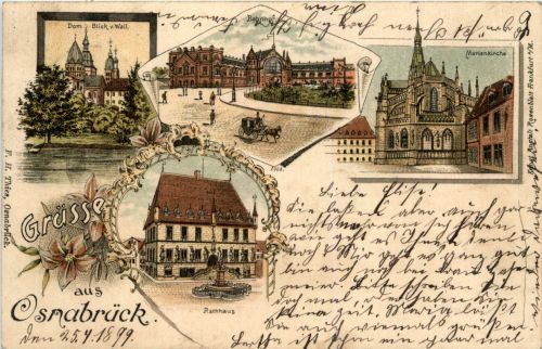 Gruss aus Osnabrück - Litho