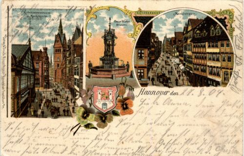 Gruss aus Hannover - Litho