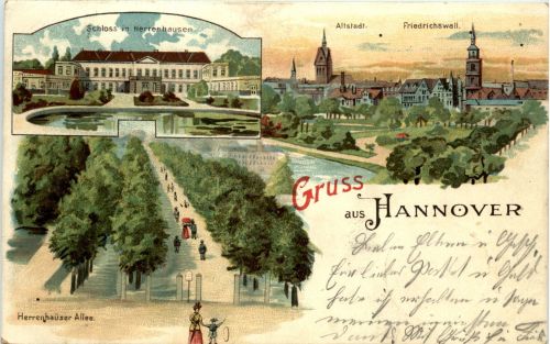 Gruss aus Hannover - Litho
