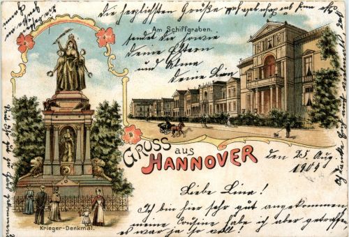 Gruss aus Hannover - Litho