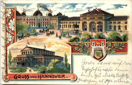 Gruss aus Hannover - Litho