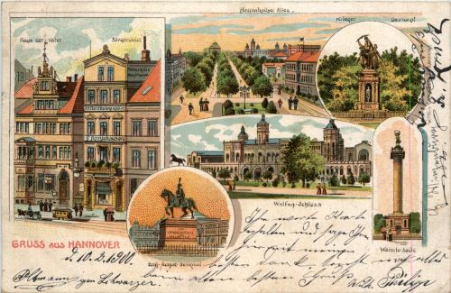Gruss aus Hannover - Litho