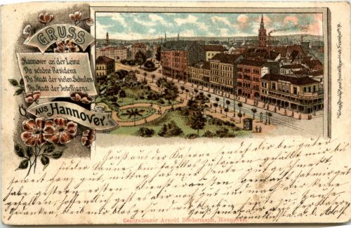 Gruss aus Hannover - Litho