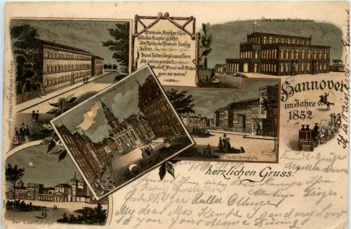 Gruss aus Hannover - Litho