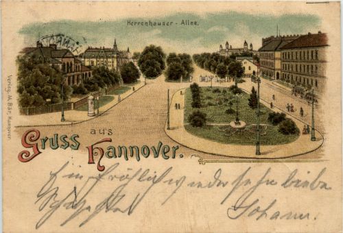 Gruss aus Hannover - Litho