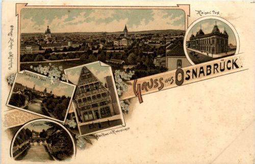 Gruss aus Osnabrück - Litho