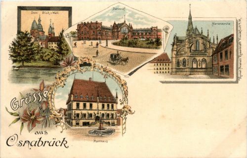 Gruss aus Osnabrück - Litho