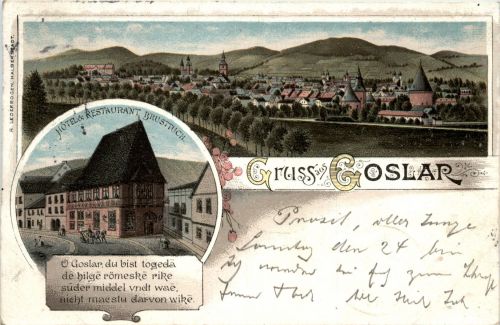 Gruss aus Goslar - Litho