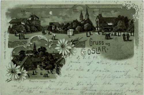 Gruss aus Goslar - Litho