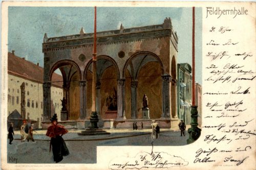 München Feldherrenhalle - Litho