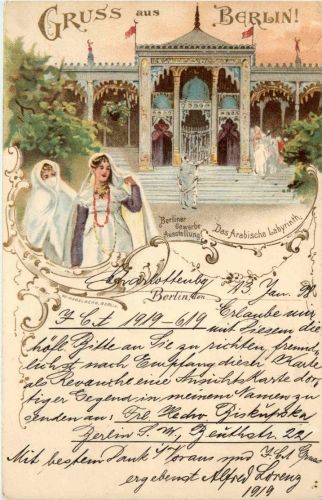 Gruss aus Berlin - Gewerbeausstellung 1898 Litho