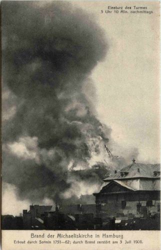 Hamburg - Brand der Michaeliskirche