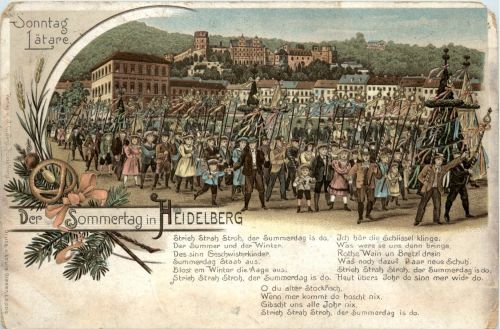 Der Sommertag in Heidelberg - Litho