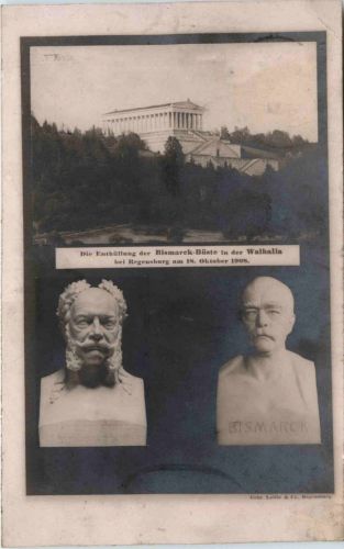 Die enthüllung der Bismarck Büste in der Walhalla bei Regensburg