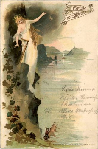 Boppard - Gruss vom Rhein - Litho