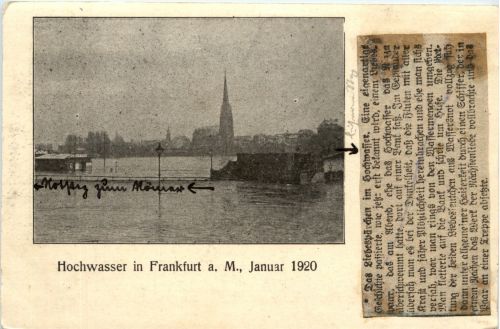 Hochwasser in Frankfurt 1920