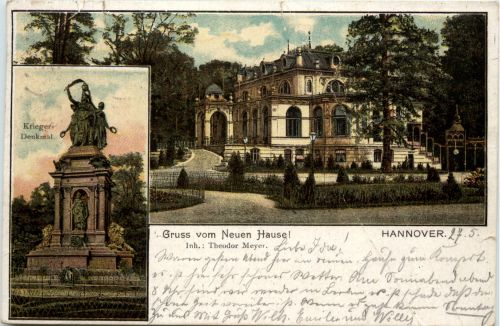Hannover - Gruss vom neuen Haus - Litho
