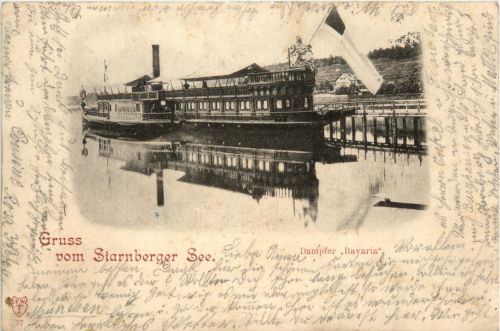 Gruss vom Starnbergersee - Dampfer Bavaria
