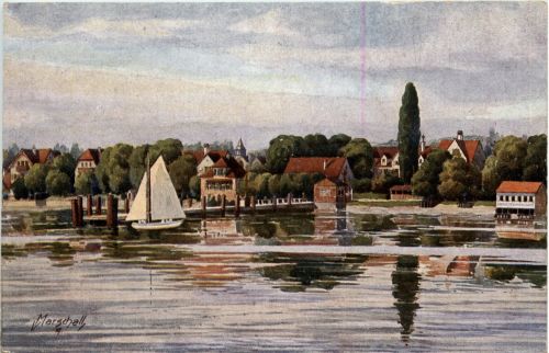 Kressbronn am Bodensee - Künstlerkarte V. Marschall