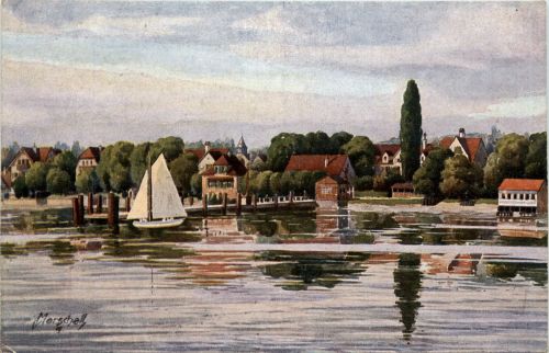 Kressbronn am Bodensee - Künstlerkarte V. Marschall