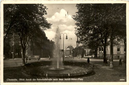 Chemnitz - Blick durch die Bahnhofstrasse
