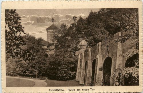 Augsburg - Partie am roten Tor