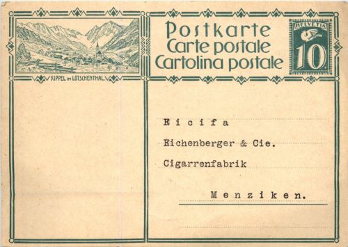 Kippel im Lötschenthal - Ganzsache