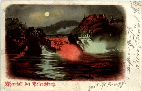 Rheinfall bei Beleuchtung
