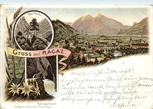 Gruss aus Ragaz - Litho