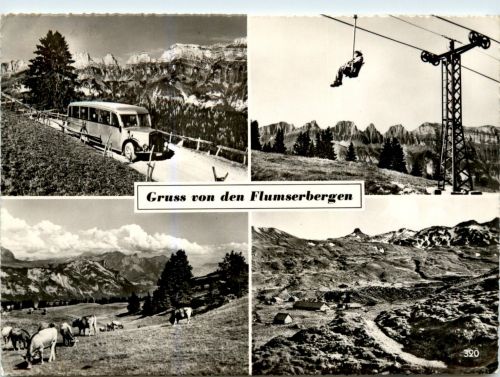 Gruss von den Flumserbergen - Postbus