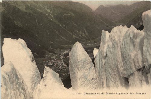 Chamonix vu du Glacier Superieur des Bossons