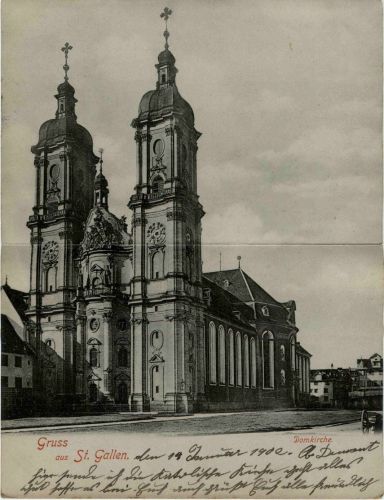 Gruss aus St. Gallen - Domkirche - Klappkarte