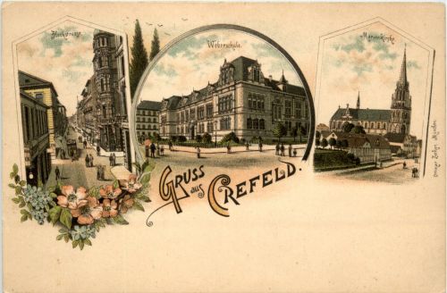 Gruss aus Crefeld - Litho