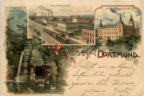 Gruss aus Dortmund - Litho
