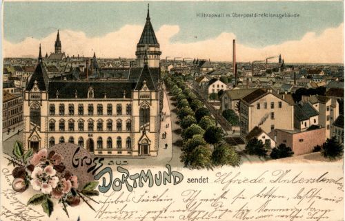 Gruss aus Dortmund - Litho