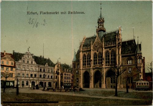Erfurt - Fischmarkt mit Rathaus