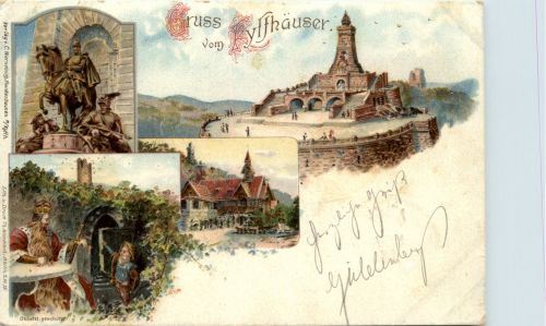 Gruss vom Kyffhäuser - Litho