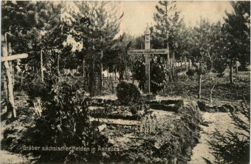 Gräber sächsischer Helden in Annelles - Feldpost